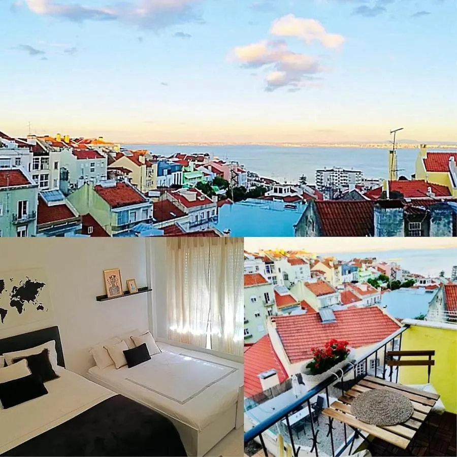 Comfortable Apartment With Balcony And Sea View In Lisbon 50 M² 0*,